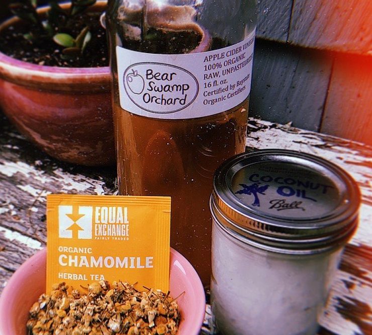 horse care essentials found in your pantry - coconut oil for horses - chamomile