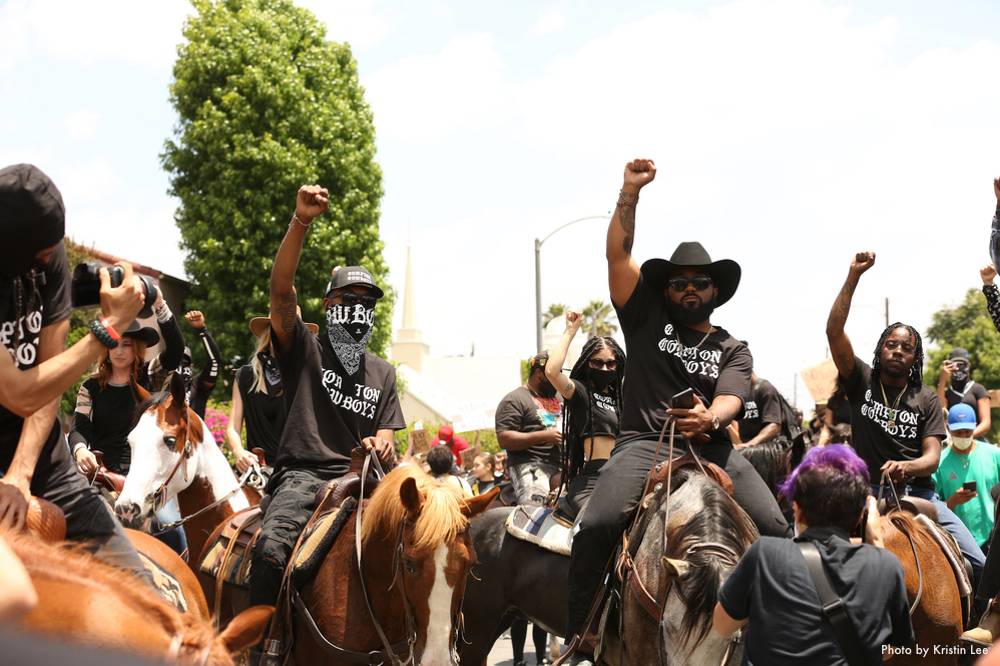 The Compton Peace Ride in Los Angeles with the Compton Cowboys. Photo by Kristin Lee